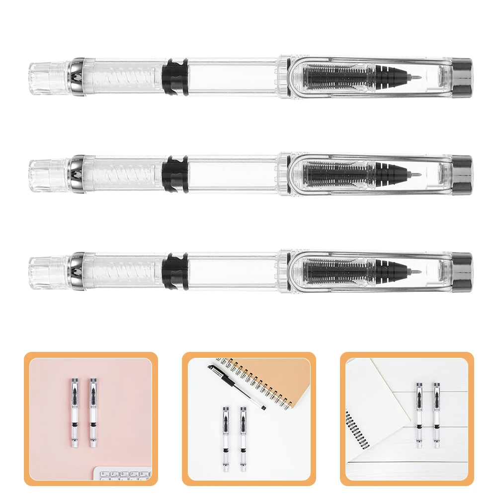 3pcs Gel Writing Pens Refillable With Fine Point Smooth Writing No Ink Included Comfortable Grip For Office Student