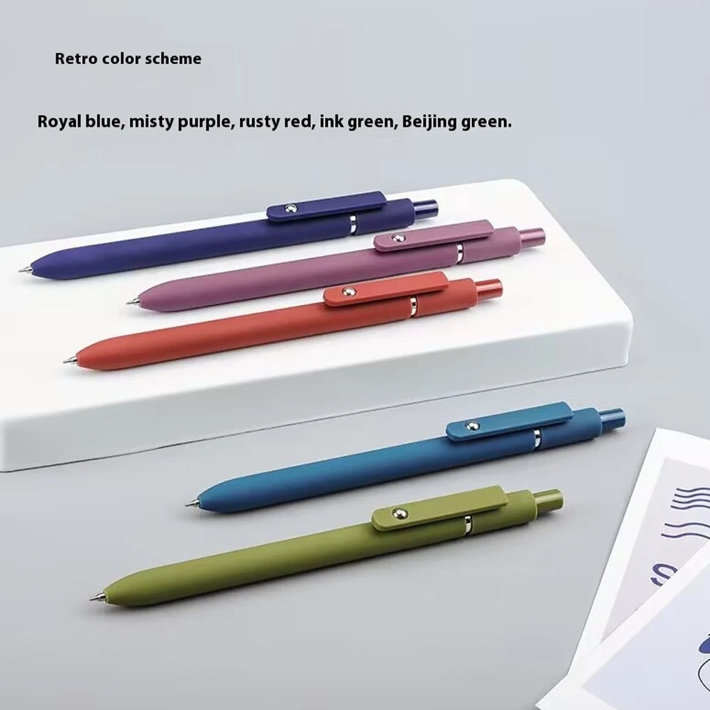 5 Pcs/Set AssortedColor Smooth Writing Gel Pens 5 Pcs Fine Point Ink Pens Set Cute Office And School Supplies 0.5mm