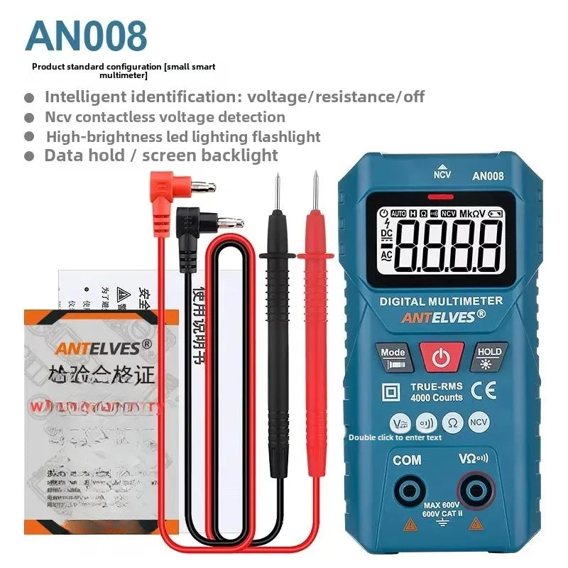 Intelligent Multimeter for Electricians, High-precision Automatic Household Digital Display Electricity Meter Without Gear Shift