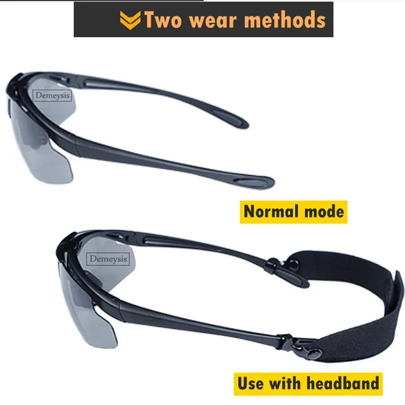 Shooting Glasses UV Protection Hiking Hunting Fishing Sunglasses Flip Up Lens Tactical Paintball Combat Goggles