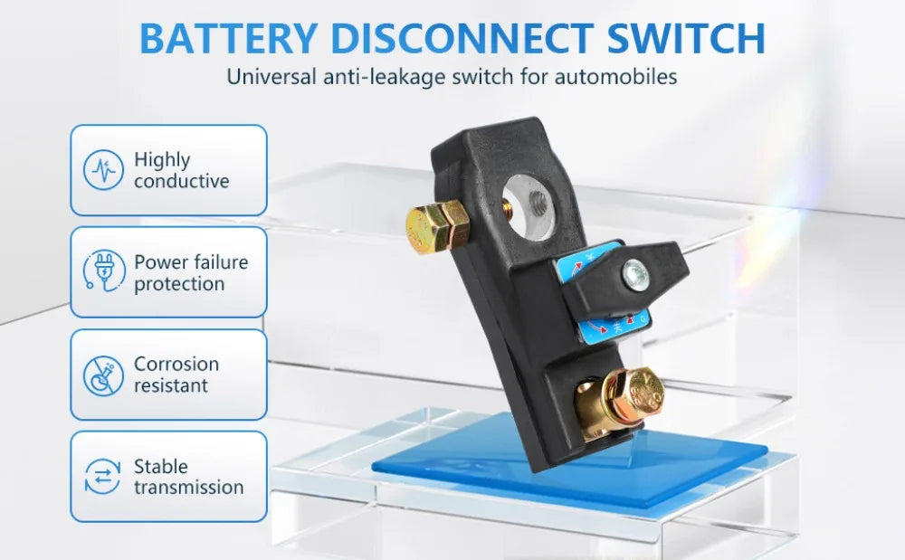 12V/24V Car Battery Disconnect Switch Battery Cut-off Quick Cut-off Power Cut Off Kill Switches Durable Battery Terminal
