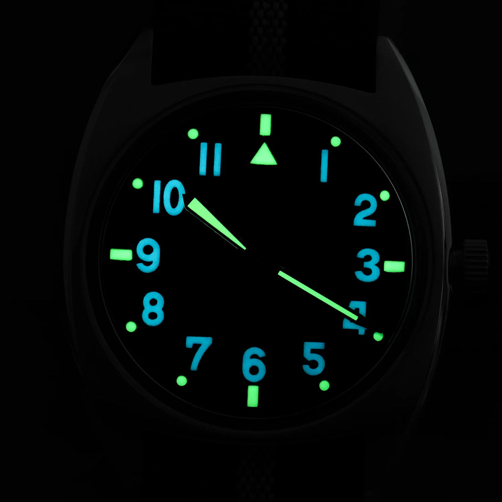 Militado ML17 Military Watch Miyota Super 2035/ GL12 Quartz Movement C3/BGW9 Luminous 100m Waterproof 36MM Vintage Men Watches