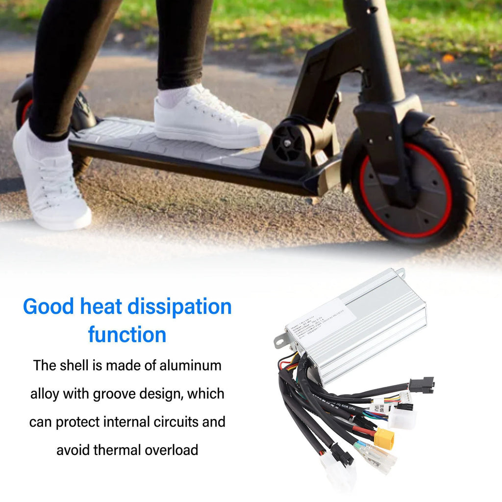 Electric Bike Motor Controller 48V Good Heat Dissipation Safe Dual Drive Electric Scooter Controller 800W for Electric Tricycle