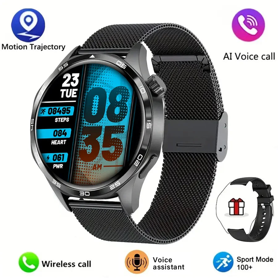 2025 New Watch GT5 Pro Smart Watch for Men - GPS Motion Tracking AI Voice Wireless Call Fitness Tracker for Outdoor Sports