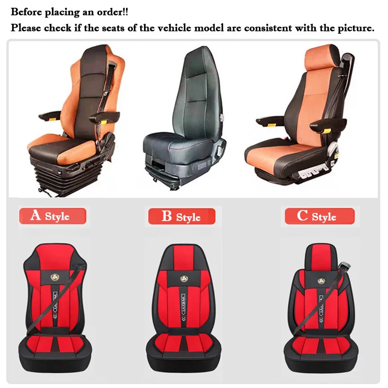 Truck Lorry Bus Big Car Auto Seat Cover Cushion for SCANIA Dongfeng IVECO ISUZU Volvo Benz MAN Renault DAF Hino TATRA Peterbilt
