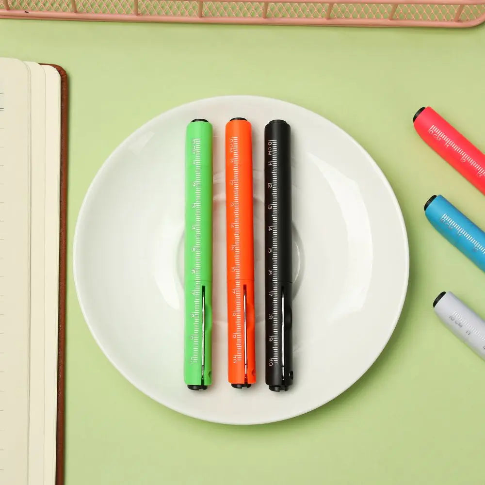 Creative Multifunction Ballpoint Pen with Folding Scissors Knife Ruler Candy Color Pens for Writing Office School Stationery