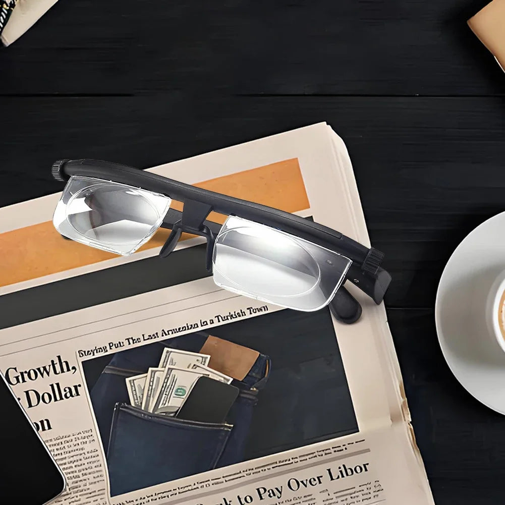 -6D To +3D Adjustable Degree Reading Glasses Variable Focus Distance Myopia Presbyopia Eyeglasses Auto Adjusting Reading Glasses