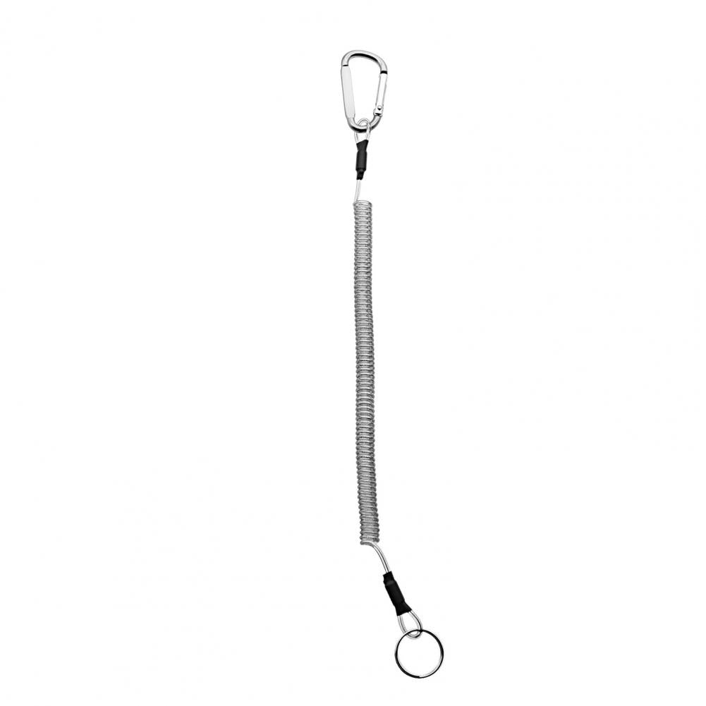 Keychains Anti-lost Rope Retractable with Keyring Carabiner Theftproof Coiled Spring Fishing Pliers Anti-lost Safety Lanyard