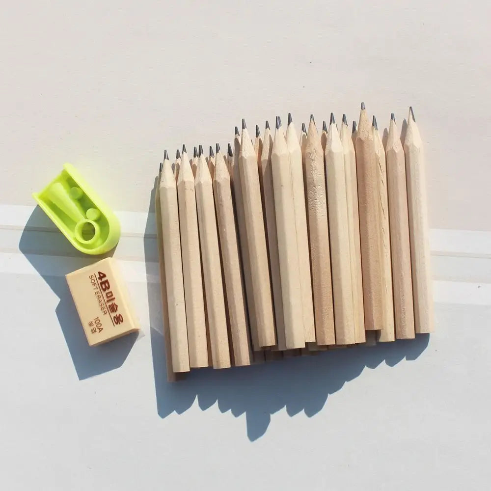 Beginner Drawing Tool Short Pencils Hexagonal Calligraphy Wood Pencil Comfortable Mini Sketching Pencils Back To School