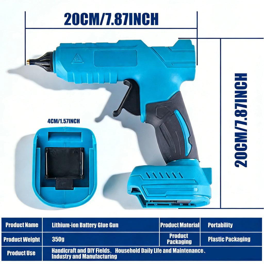 Wireless Electric Hot Melt Glue Gun with Holder DIY Crafting Welding Air Gun for Home Repairs and Creative Projects No Battery