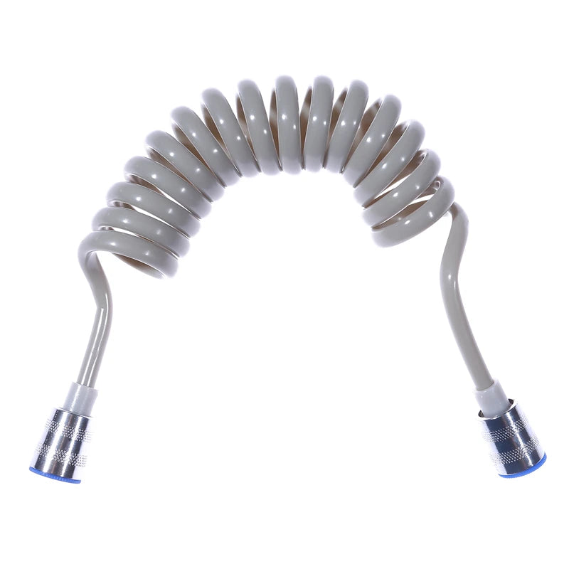 Bathroom Shower Plumbing Hoseswasher Toilet Spray Gun Telephone Wire Telescopic Spring Black White Tube Hose Bathroom Supplies