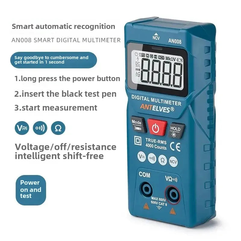 Intelligent Multimeter for Electricians, High-precision Automatic Household Digital Display Electricity Meter Without Gear Shift