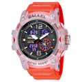 SMAEL Sport Watch Military Wristwatch for Men Alarm Stopwatch LED Digital Back Light Dual Time Display Waterproof Watch Men 8007