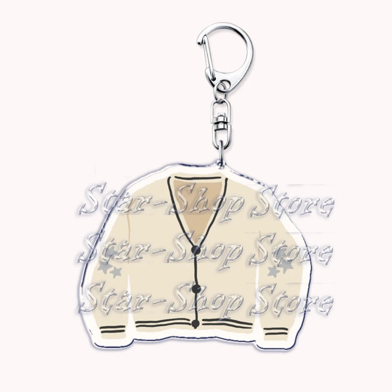 Popular Singer Keychains for Accessories Bag Folklore Eras Tour Evermore Reputation 1989 TTPD Keyring Jewelry Fans Lover Gifts