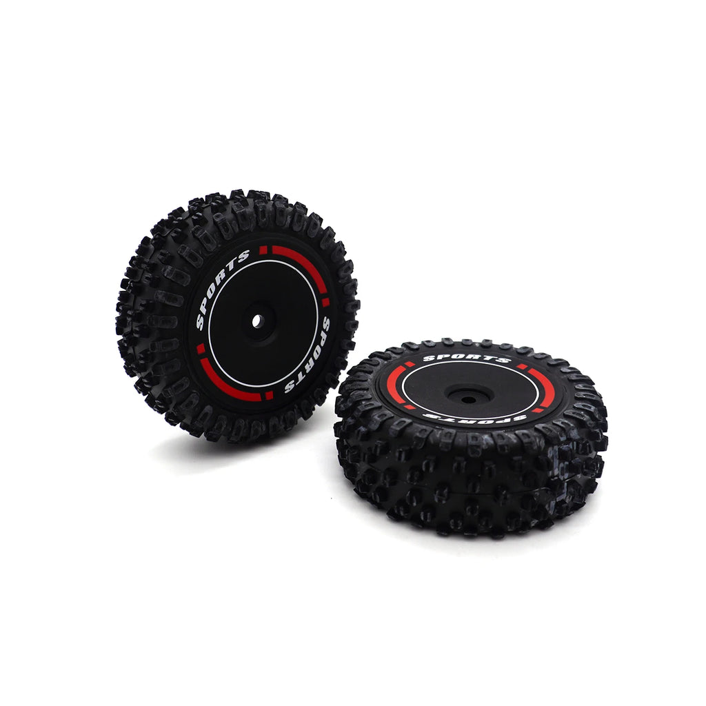 Front and Rear Wheels Rubber Tires Non-Slip and Wear-Resistant Tyre for WLtoys 124010 124008 124016 RC Drift Car Upgrade Parts