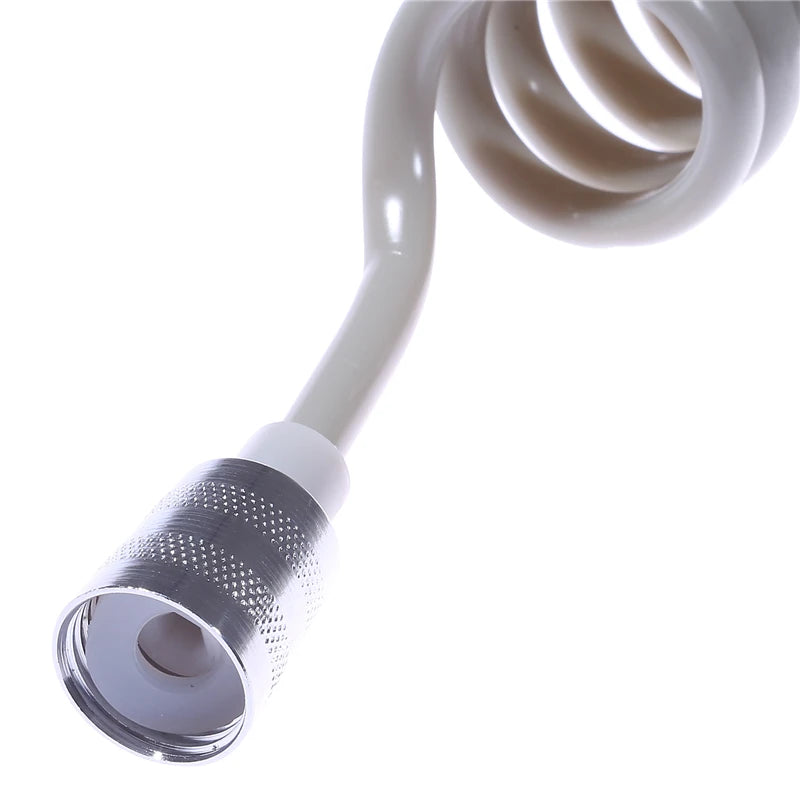 Bathroom Shower Plumbing Hoseswasher Toilet Spray Gun Telephone Wire Telescopic Spring Black White Tube Hose Bathroom Supplies