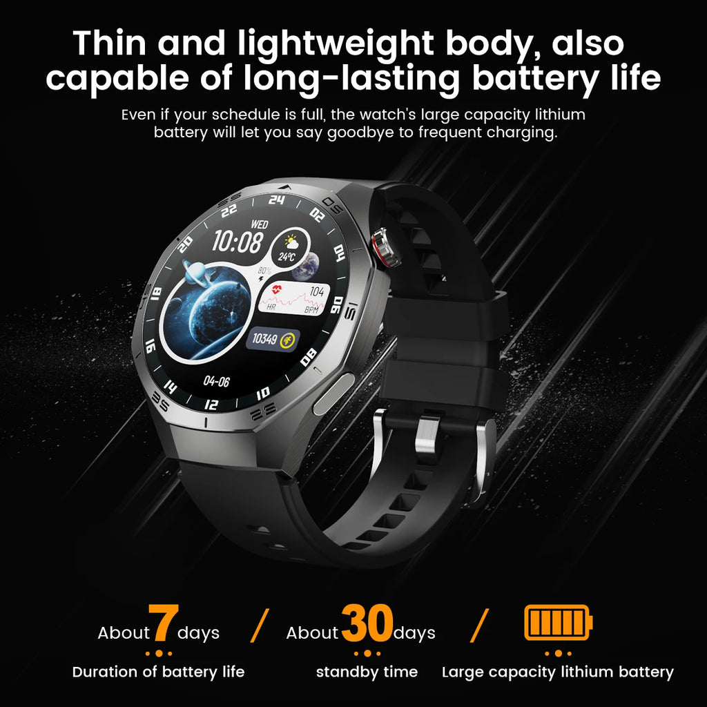2025 New GUHUAVMI GT5 Pro Smart Watch Men HD AMOLED Screen GPS Motion trajectory HeartRate Bluetooth Call 1.52" SmartWatch IP68