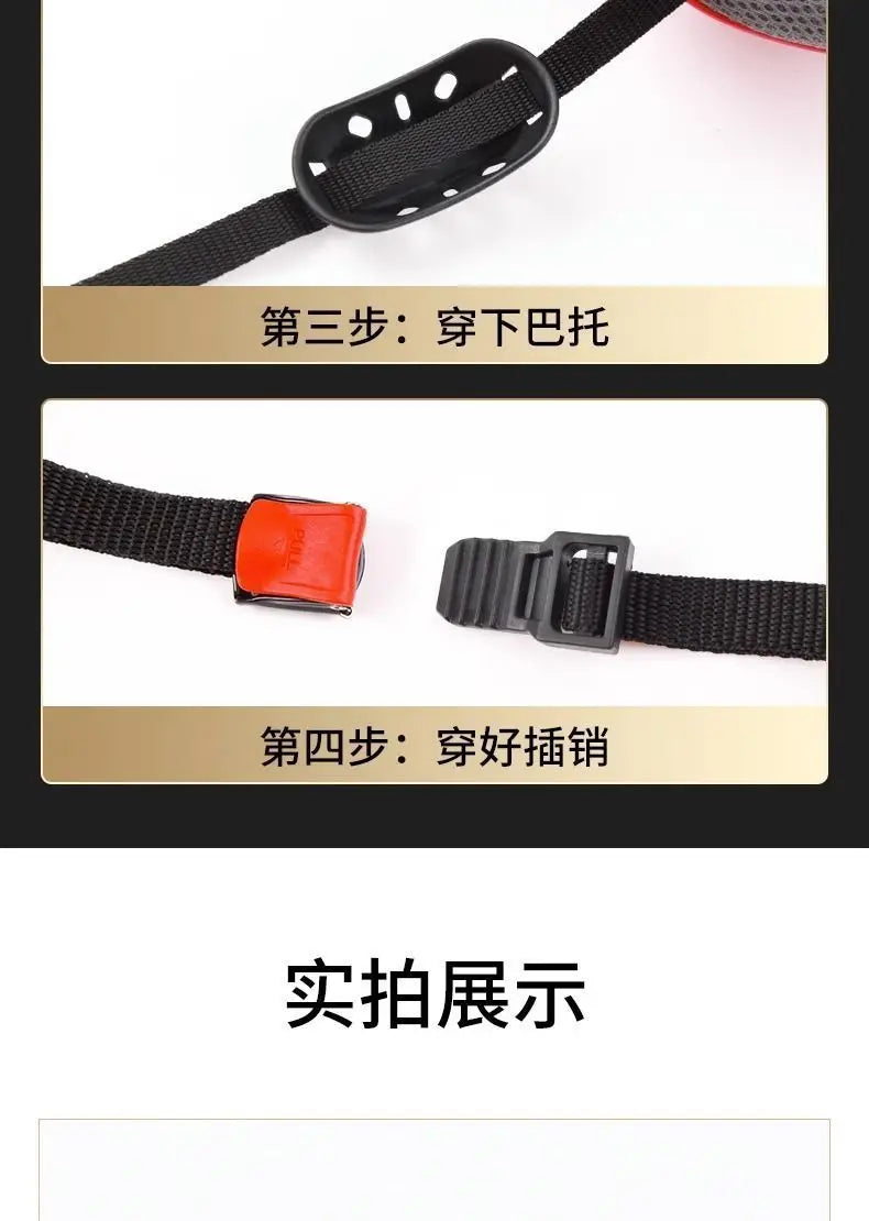 Electric motorcycle, hard hat, helmet, chin buckle, three-section , latch , universal safety  accessories