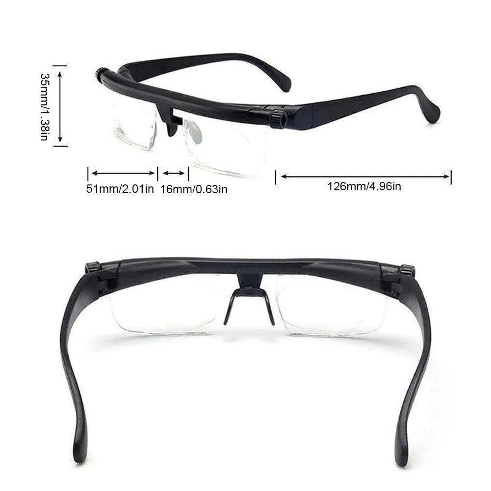 -6D To +3D Adjustable Degree Reading Glasses Variable Focus Distance Myopia Presbyopia Eyeglasses Auto Adjusting Reading Glasses