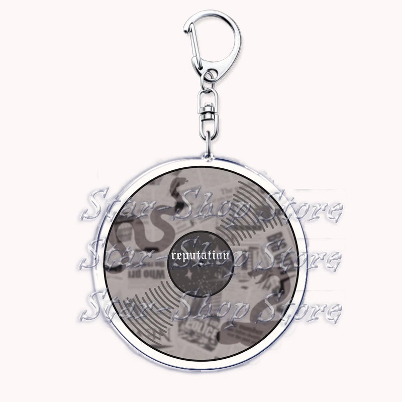Popular Singer Keychains for Accessories Bag Folklore Eras Tour Evermore Reputation 1989 TTPD Keyring Jewelry Fans Lover Gifts