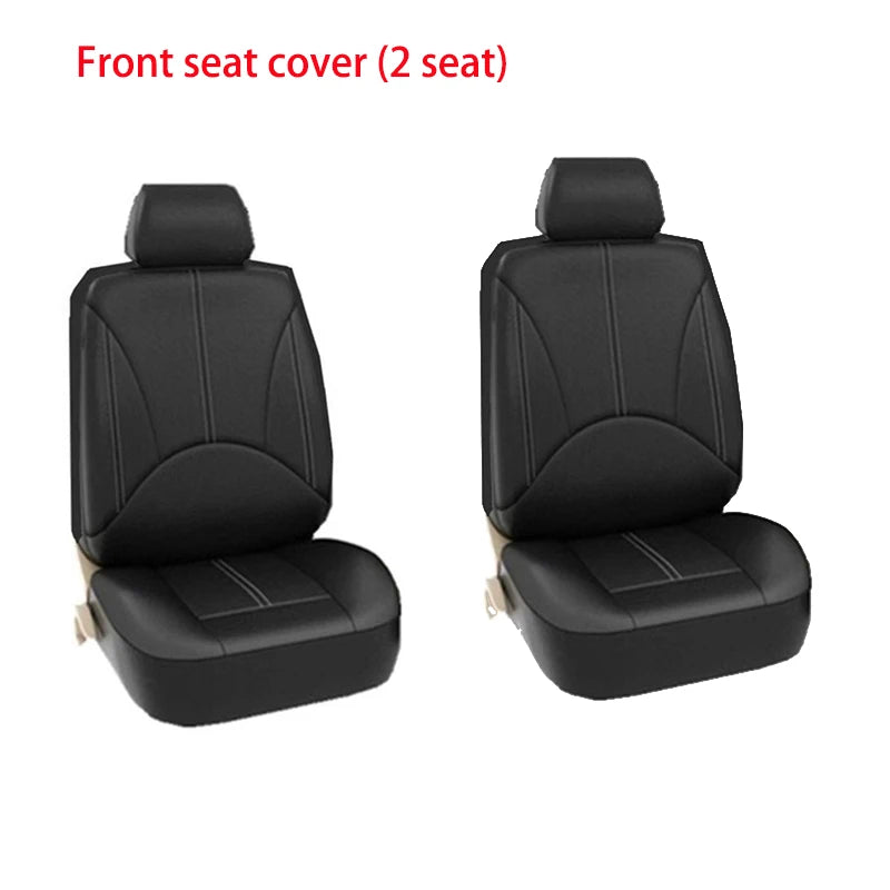 Universal Front/ Rear Set Split Cover PU Leather Car Seat Cover Auto Protect Cushion Pad For Truck Small Car Seat Covers Set