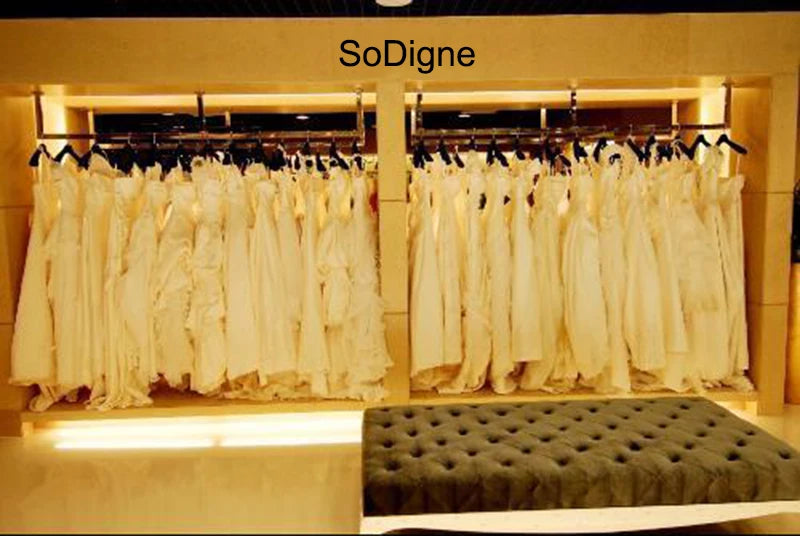SoDigne A-line Off Shoulder Wedding Dresses Organza Sleeveless Bridal Dress Elegant Wedding Gown Robe De Mairee ﻿Customized