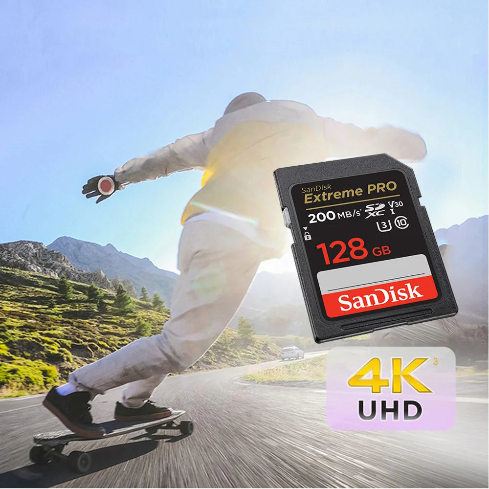 SanDisk Full-Size SD Card 32GB SDHC C10 64GB 128GB 256GB SDXC Card 512GB cartao de memoria carte sd tarjeta For HD video Camera