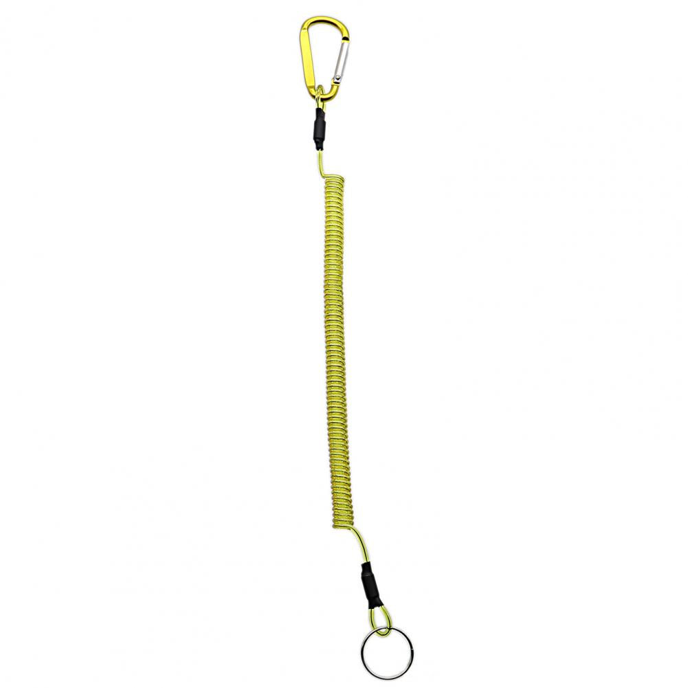 Keychains Anti-lost Rope Retractable with Keyring Carabiner Theftproof Coiled Spring Fishing Pliers Anti-lost Safety Lanyard