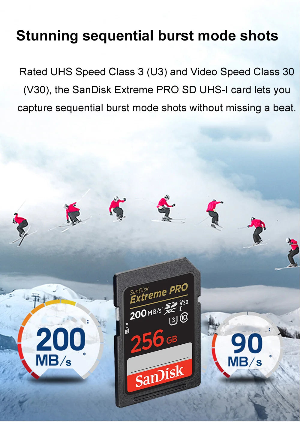 SanDisk Full-Size SD Card 32GB SDHC C10 64GB 128GB 256GB SDXC Card 512GB cartao de memoria carte sd tarjeta For HD video Camera