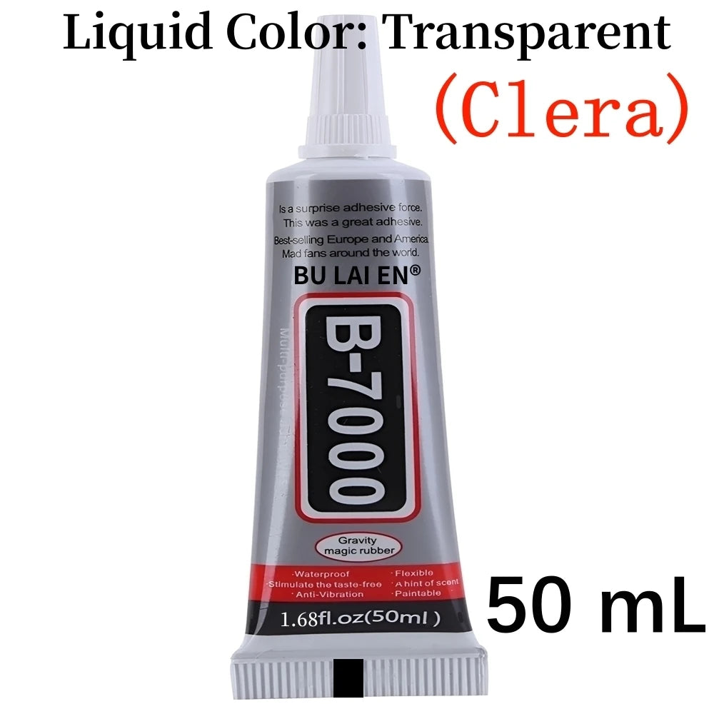 B7000 50ml Multipurpose Industrial Adhesive DIY Rhinestone Jewelry Crafts Phone Case Repair Touch Screen Glass Liquid Super Glue