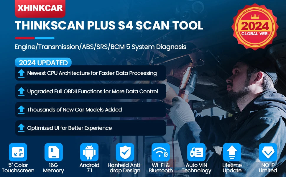 THINKCAR Thinkscan Plus S5 /S4/S6 /S7OBD2 Diagnostic Tool Car System Diagnosis Auto Code Reader Scanner Free Update
