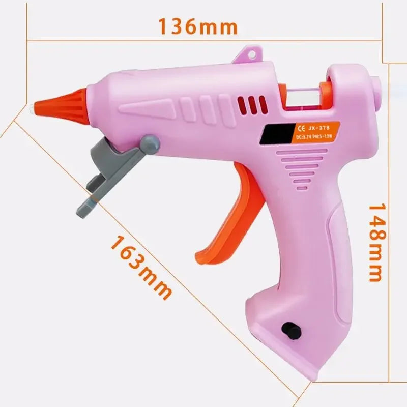 Hot Glue Gun, Rechargeable Hot Melt Glue Gun High Temperature Melting Glue Gun for Heavy Duty Tasks, Quick Repairs, DIY Projects