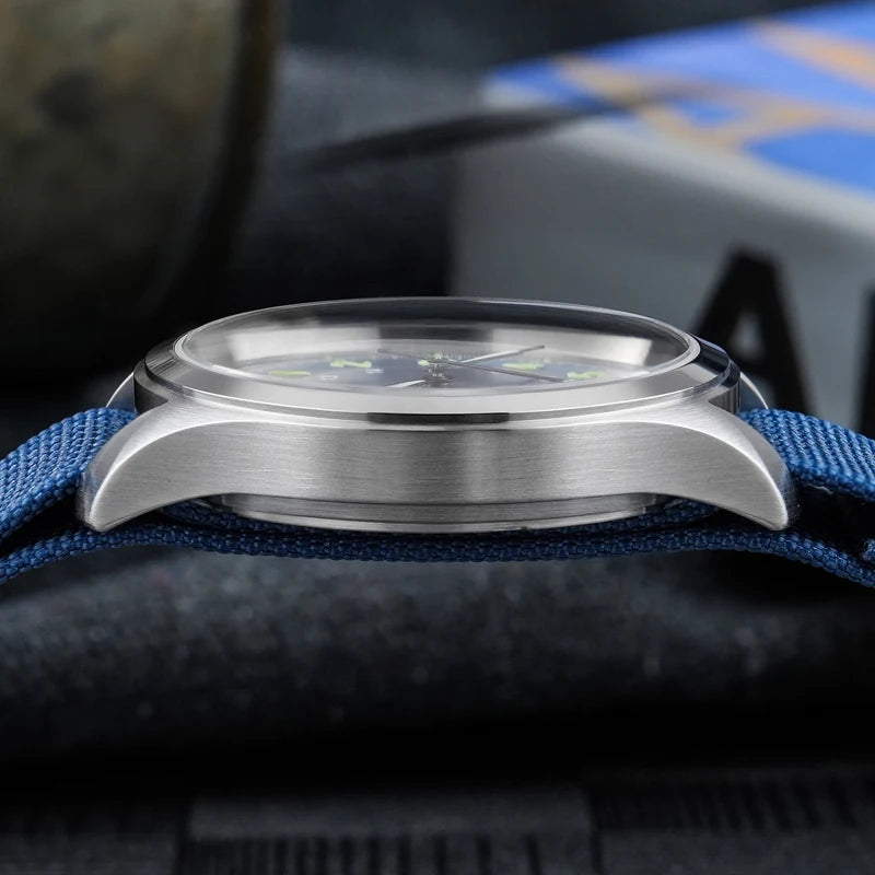 Militado ML08 Men Military Watch VH31 Quartz Movement Sapphire Luminous Waterproof Watches 38mm Vintage Stainless Steel Watch