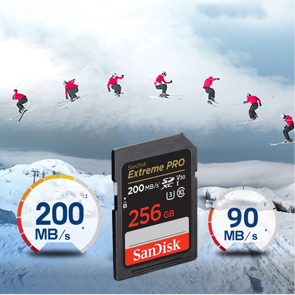 SanDisk Full-Size SD Card 32GB SDHC C10 64GB 128GB 256GB SDXC Card 512GB cartao de memoria carte sd tarjeta For HD video Camera