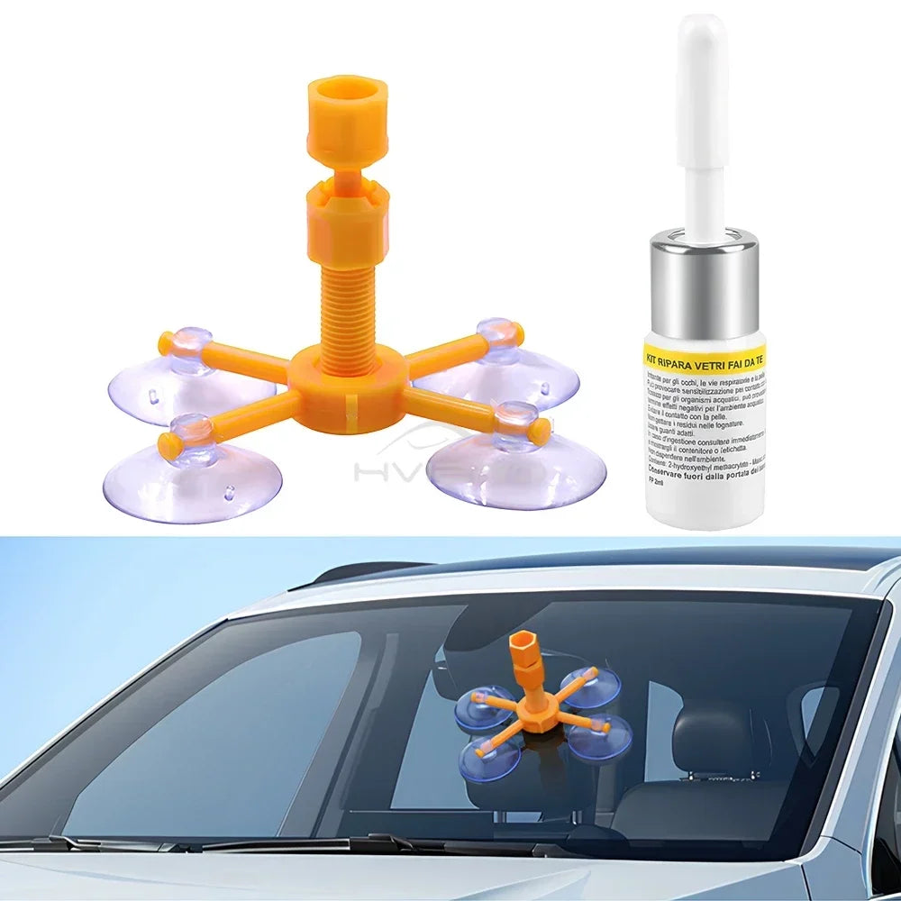 Windshield Repair Kit Scratche Quick Fix Car Styling Cracked Glass Windscreen Resin Sealer DIY Auto Window Screen Polishing Tool
