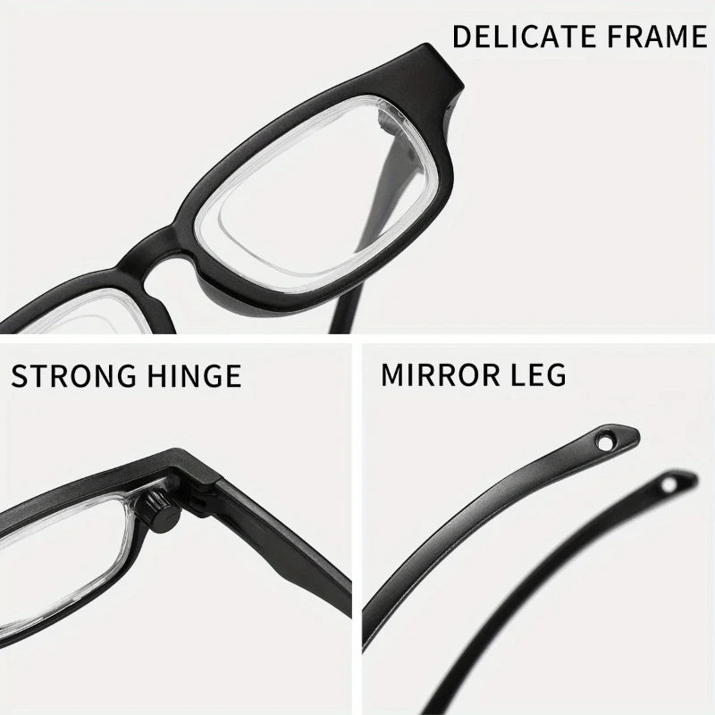 New Rotatable Adjustable Focal Length Glasses+50-+350 Degree Reading Glasses Comfortable Convenient and High-end Glasses