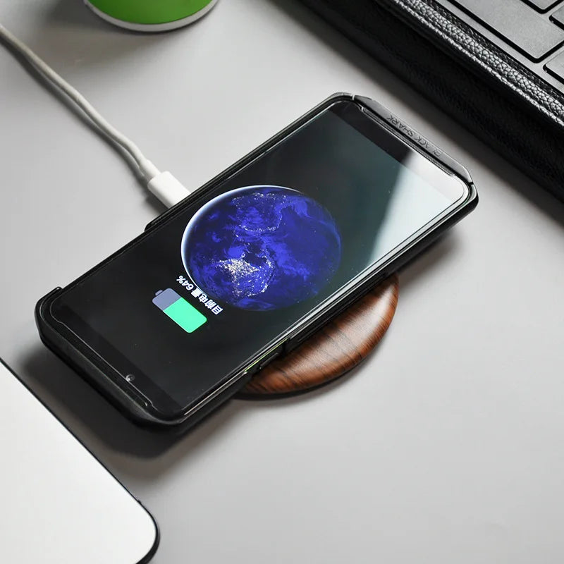 Wireless Charger Stylish Wood Quick Charge for Mobile Phone 15W Max Fast Charging Wooden Wireless Charger with QI-Enabled Device