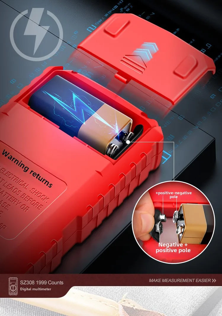 Digital Multi functional Universal Meter for Household Us Digital Multimeter for Electrical Inspection and Maintenance