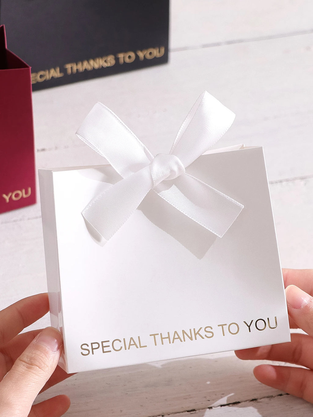 5 Small Gift Boxes with Elegant“Special Thanks” Messages Perfect for Wedding Gifts, Birthday Gifts and Thank-You Gifts Availabl