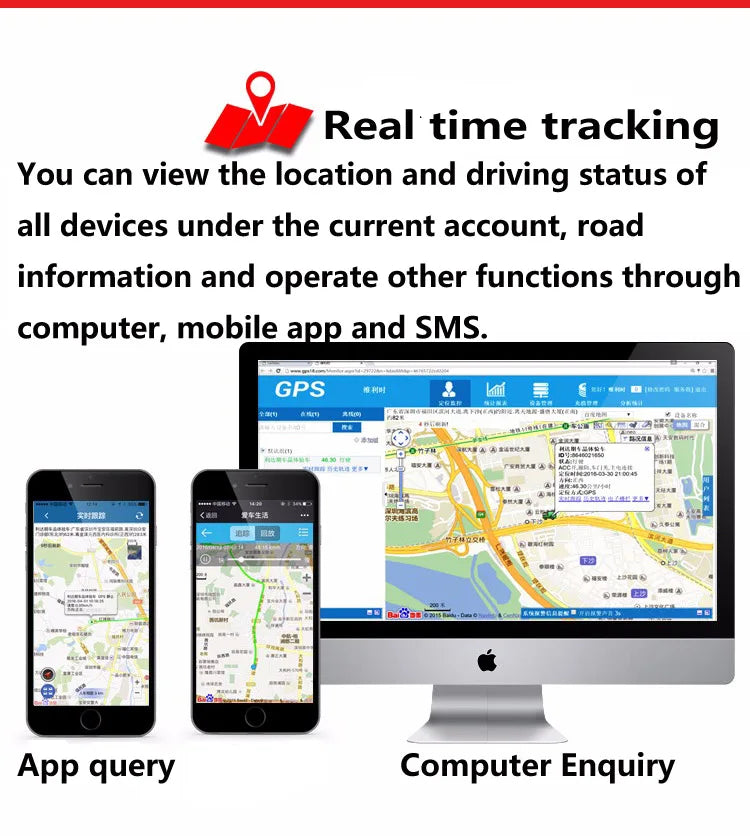 Vehicle-mounted GPS positioning tracker, automobile, motorcycle, electric truck, anti-theft alarm, remote control, satellite tra