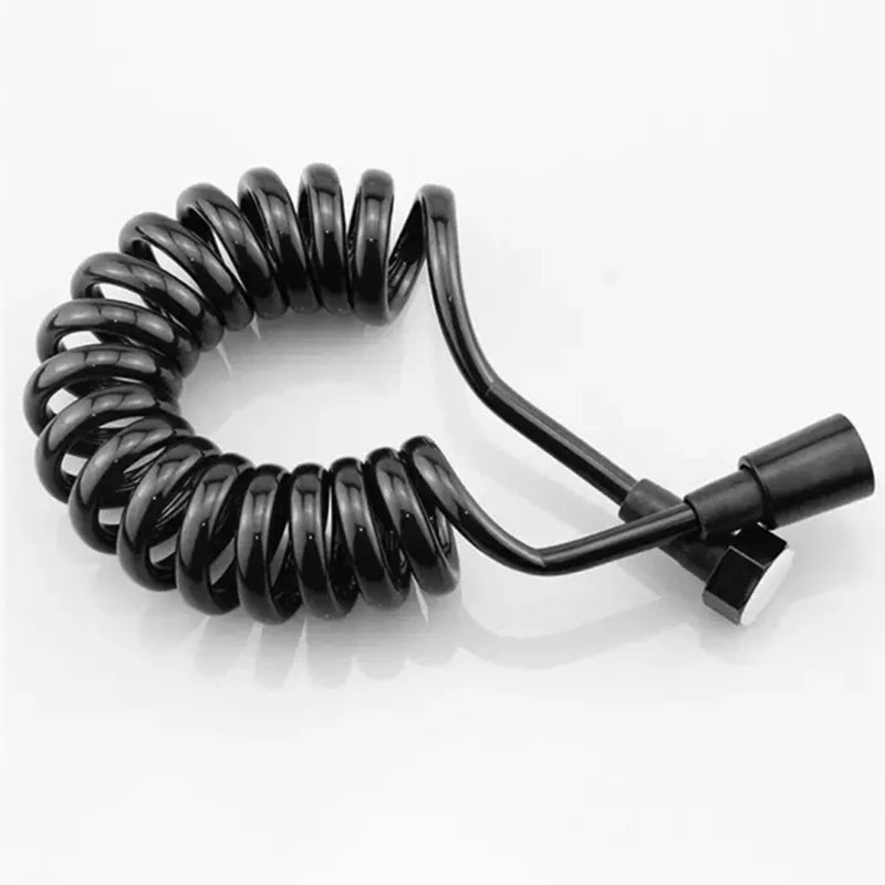 Bathroom Shower Plumbing Hoseswasher Toilet Spray Gun Telephone Wire Telescopic Spring Black White Tube Hose Bathroom Supplies