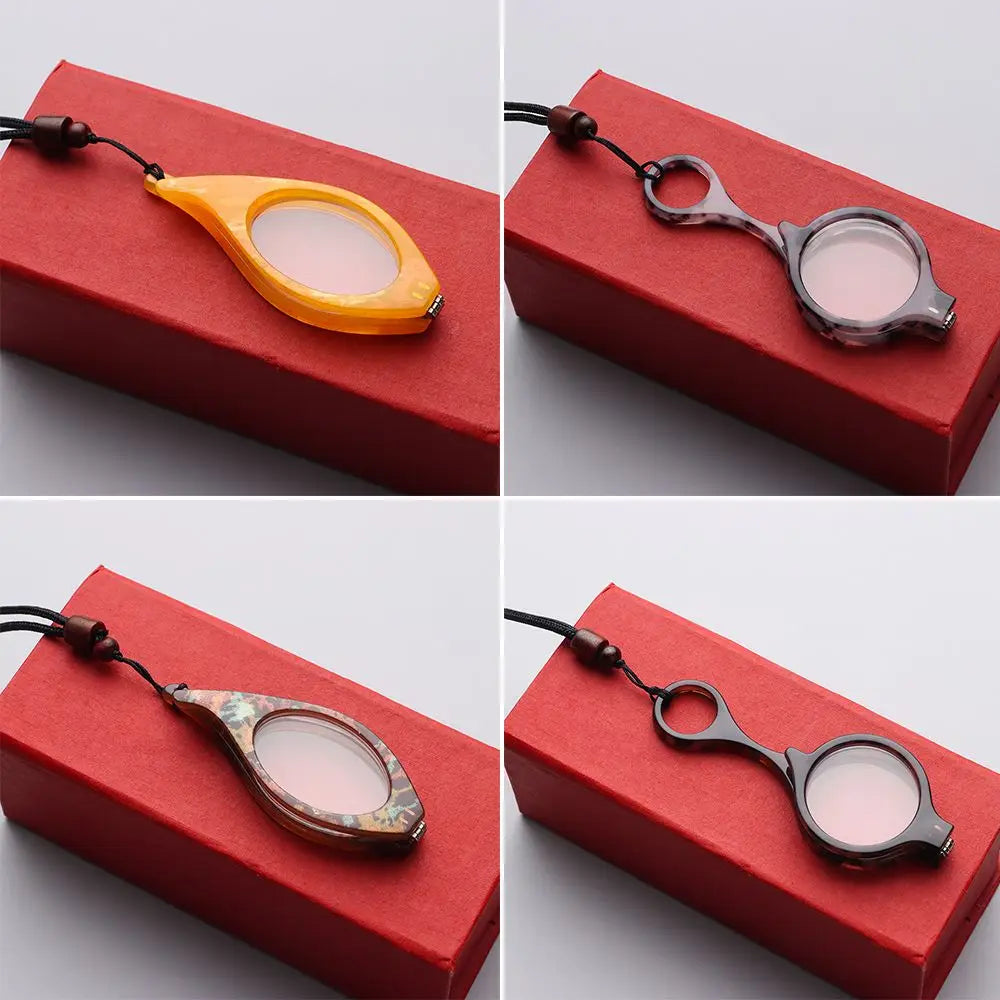 Adjustable Folding Hanging Neck Presbyopia Glasses Men Women Full Frame Permanent Portable Reading Glasses