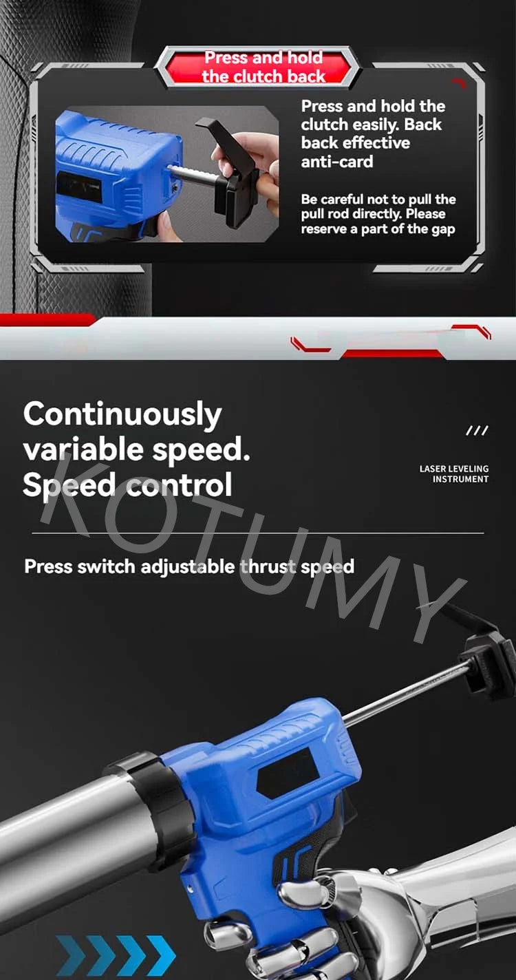 Electric Glue Gun Glass Glue Structure Glue Gun Soft And Hard Dual-Use Glue Breaking Glue Gun Automatic Retraction Glue Gun
