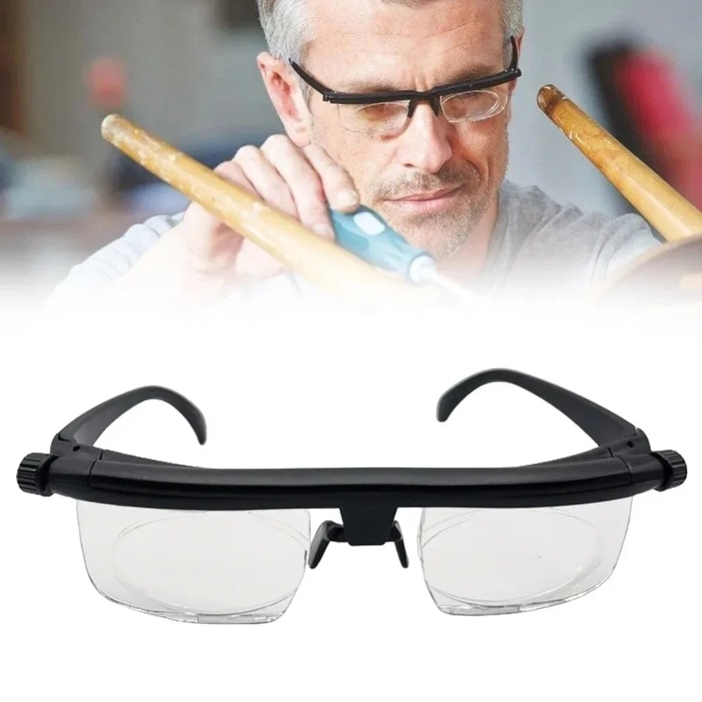 Adjustable Degree Reading Glasses Focal Length Correction Vision Zoom Reading Glasses Auto Adjusting Magnifie Elderly Read Tools