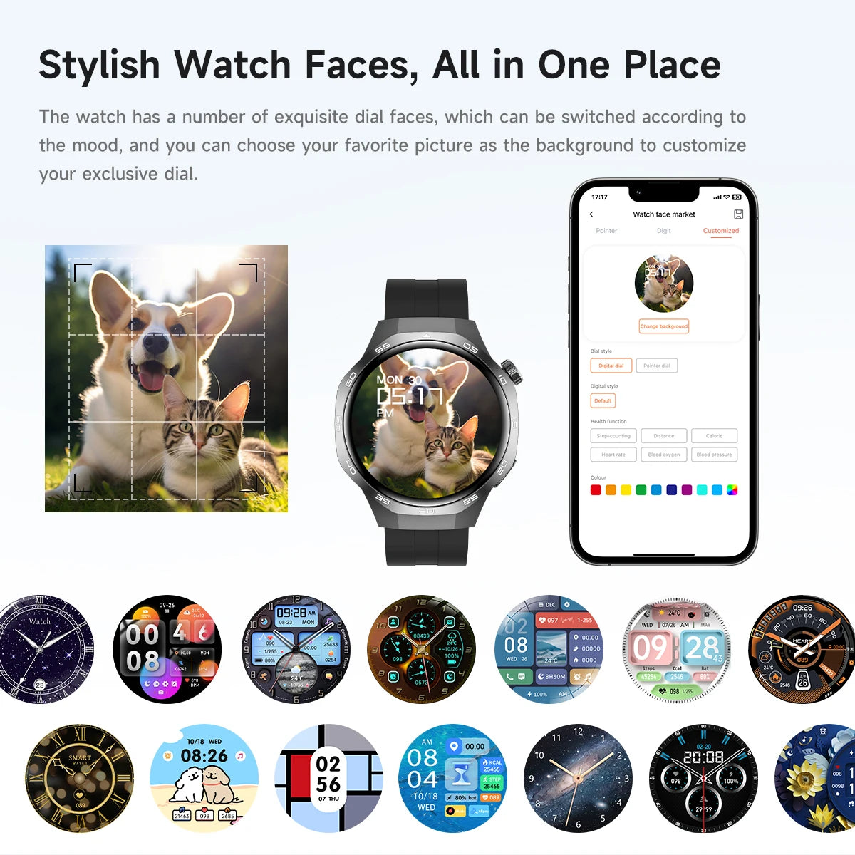 2025 New GT5 Pro GPS Track Compass Smart Watch Men 360*360 AMOLED Screen NFC BT Call Waterproof Health Monitor Man Smartwatches