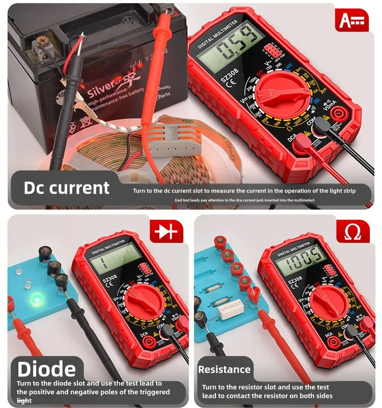 Digital Multi functional Universal Meter for Household Us Digital Multimeter for Electrical Inspection and Maintenance