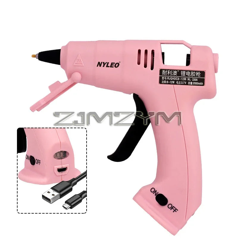 Quick Glue Dispensing Hot Glue Gun High-temperature Resistant Cordless Melt Glue Gun Hand Crafts Repair Tools With 30Glue Sticks