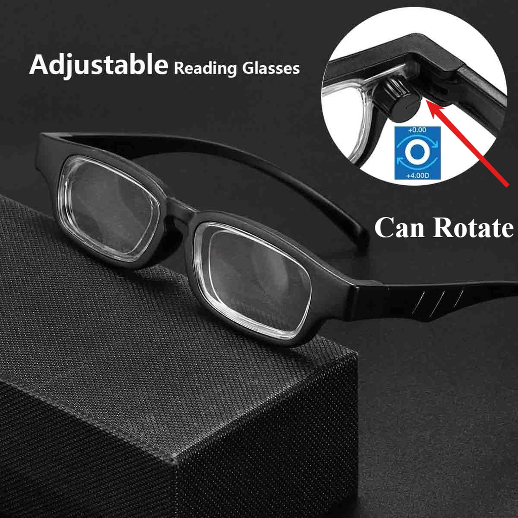 TR Adjustable Reading Glasses Each Lens Can Be Adjusted 1.0 To 4.0 Comfortable Ergonomic Design Adjustable Focal Length