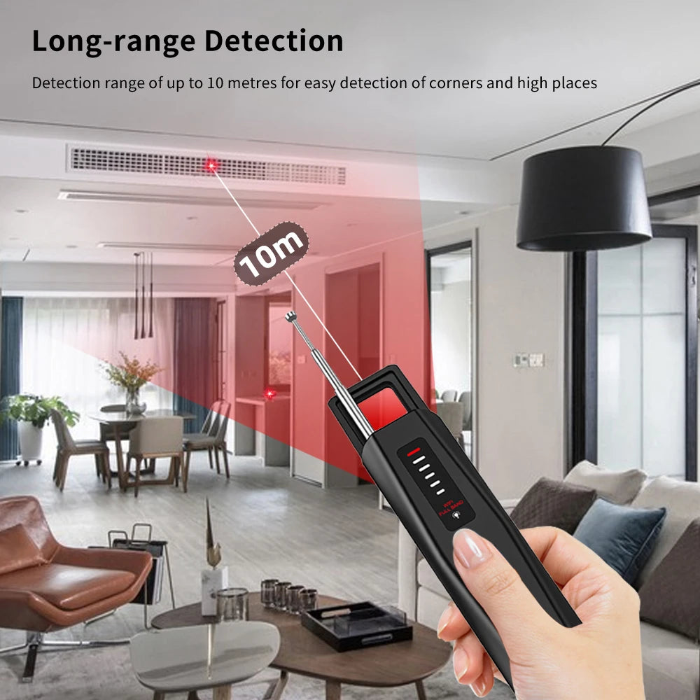 T011 Hidden Devices Detector Hotel Anti Candid Camera Detector Hunter GPS Bug Mini Camera RF Signal Scanner Camera Finder