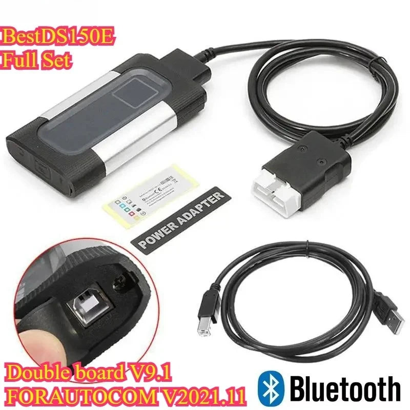 Double board V9.1 V2021.11 Autocoms Ds150e Delphis OBD Scanner Diagnostic Tool Car Truck Tcs cdp pro full set 2024 2025 2021